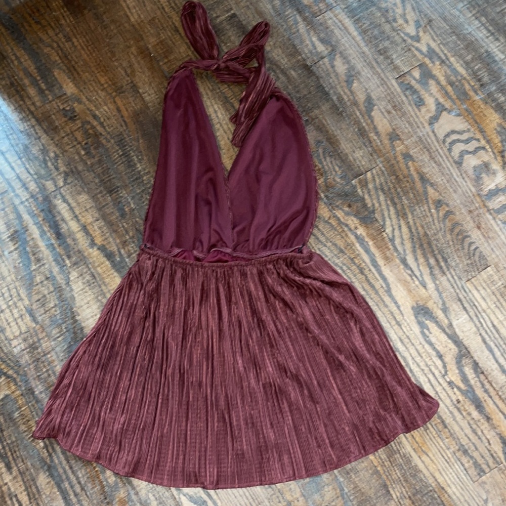 MOD Halter Maroon dress small - Picture 4 of 5
